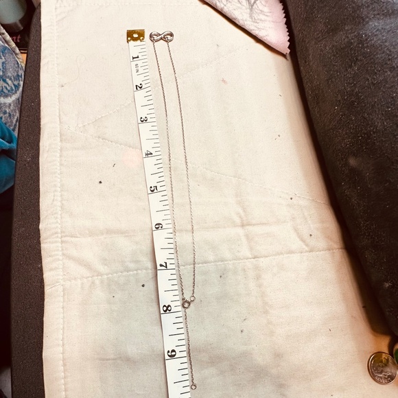 925 Sterling Silver Infinity Symbol Sliding Chain Dainty Spring Ring Clasp NWOT - Picture 8 of 13